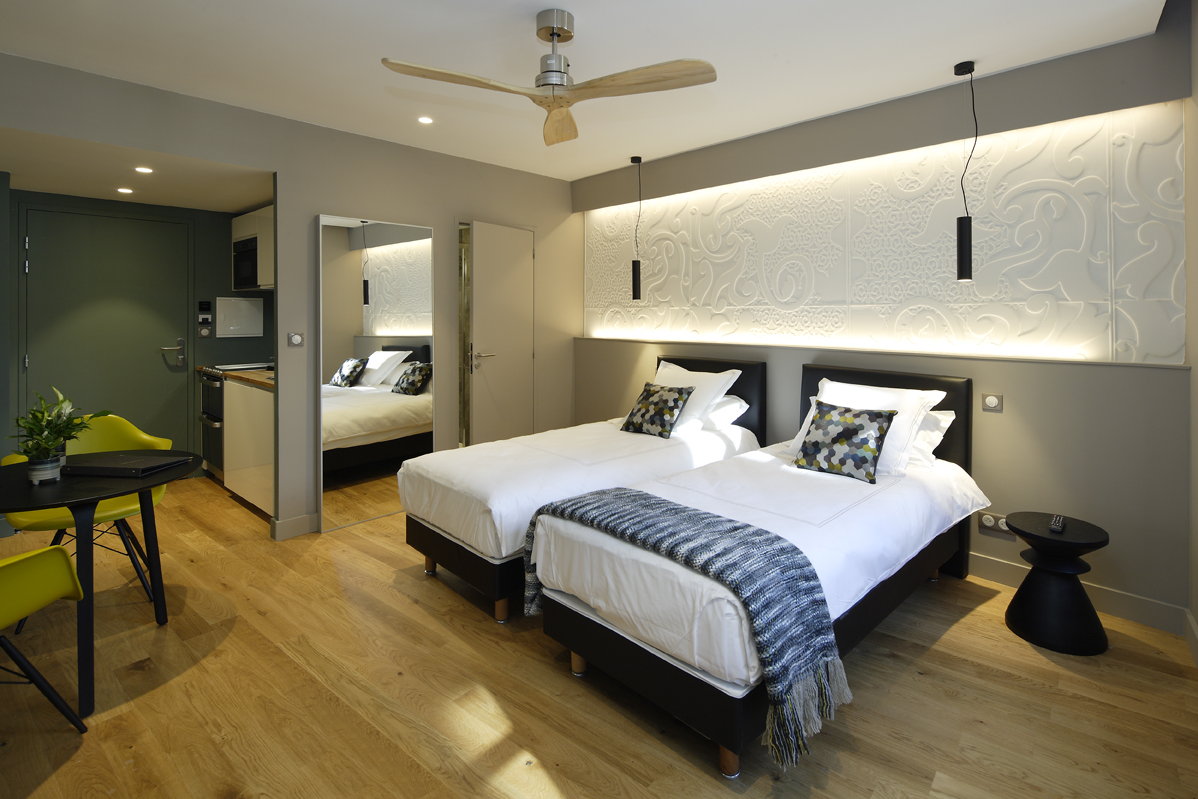 N°11 : studio avec lits jumeaux, 2-3 personnes